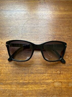 Persol Black Oversized Square Sunglasses